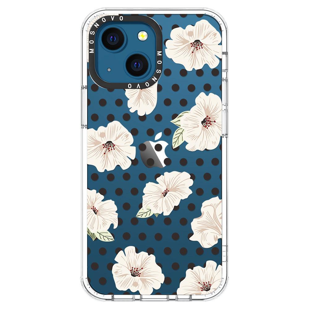 Vintage Hibiscus Flower Phone Case - iPhone 13 Case - MOSNOVO