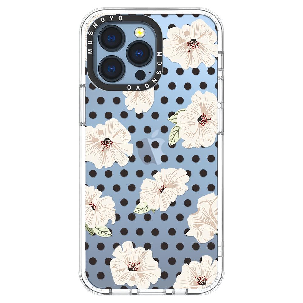 Vintage Hibiscus Flower Phone Case - iPhone 13 Pro Case - MOSNOVO