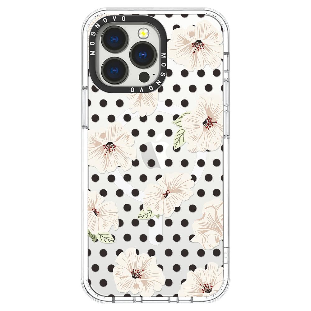 Vintage Hibiscus Flower Phone Case - iPhone 13 Pro Case - MOSNOVO