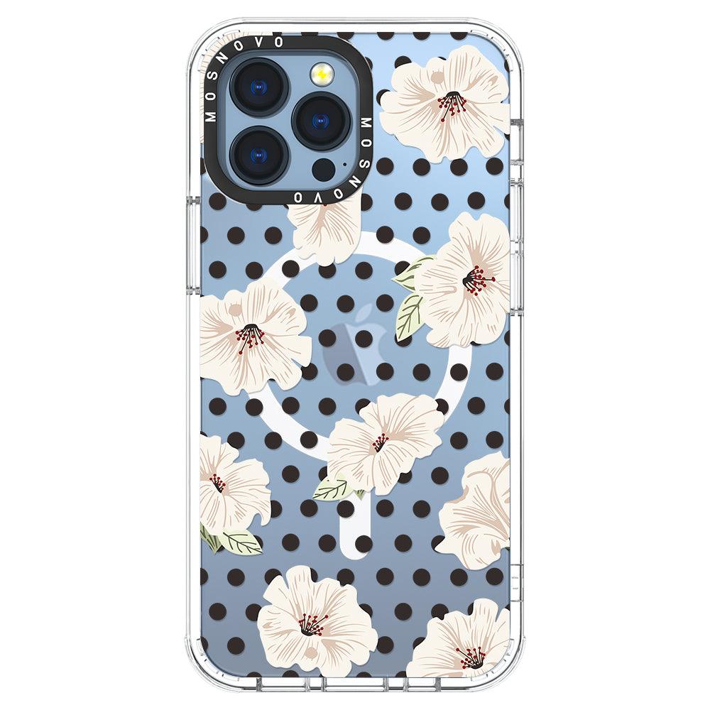 Vintage Hibiscus Flower Phone Case - iPhone 13 Pro Max Case - MOSNOVO