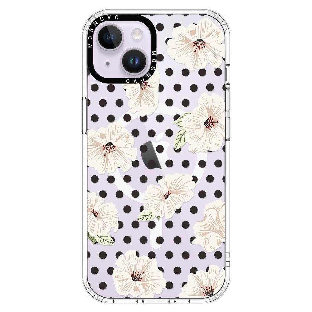 Vintage Hibiscus Flower Phone Case - iPhone 14 Case - MOSNOVO