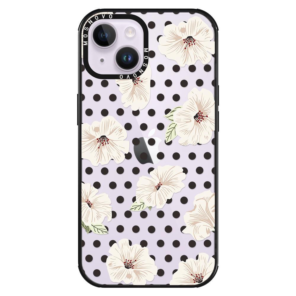 Vintage Hibiscus Flower Phone Case - iPhone 14 Plus Case - MOSNOVO