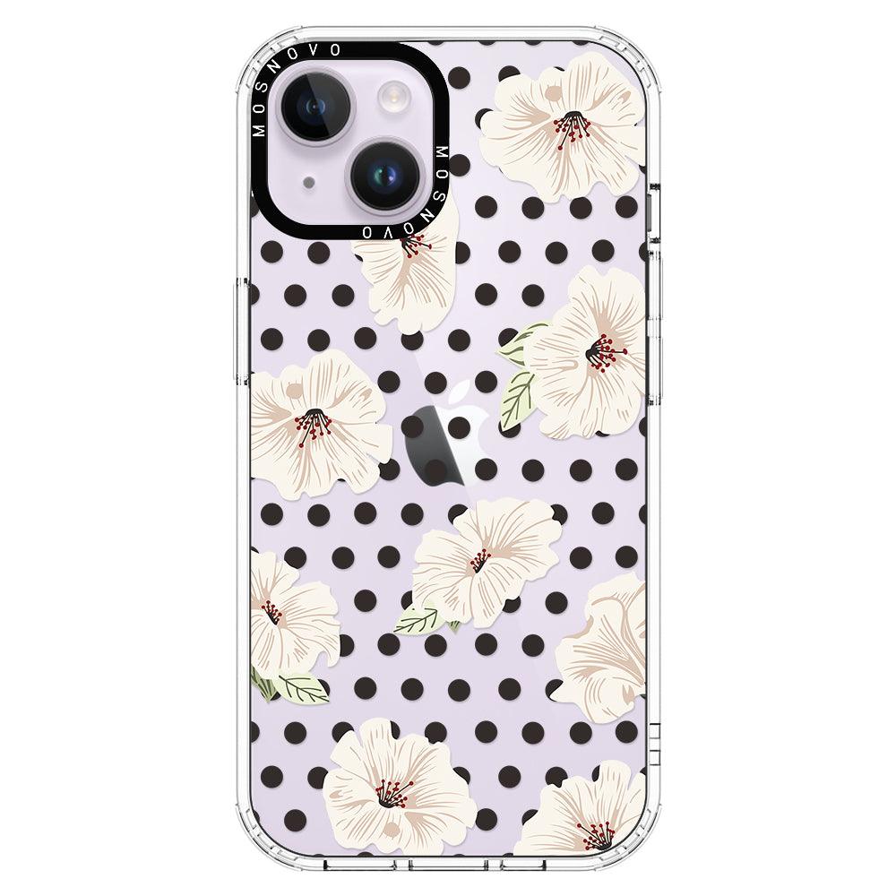 Vintage Hibiscus Flower Phone Case - iPhone 14 Plus Case - MOSNOVO