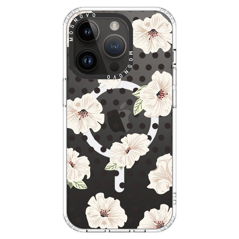 Vintage Hibiscus Flower Phone Case - iPhone 14 Pro Case - MOSNOVO