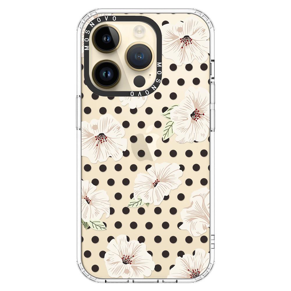 Vintage Hibiscus Flower Phone Case - iPhone 14 Pro Case - MOSNOVO
