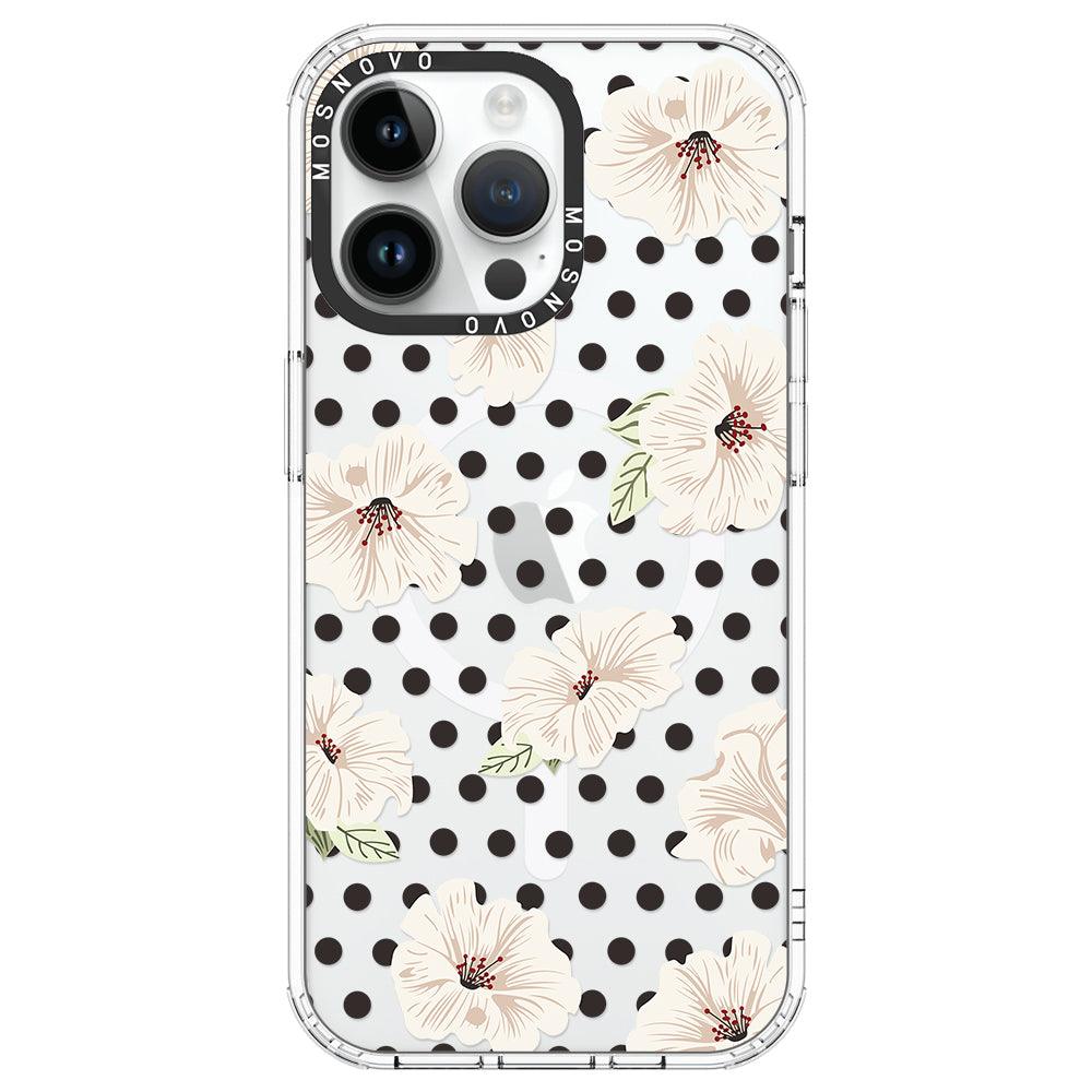 Vintage Hibiscus Flower Phone Case - iPhone 14 Pro Max Case - MOSNOVO