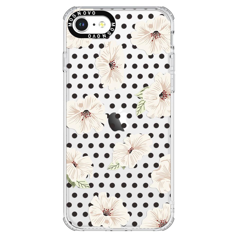 Vintage Hibiscus Flower Phone Case - iPhone SE 2020 Case - MOSNOVO