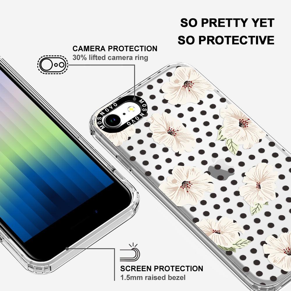 Vintage Hibiscus Flower Phone Case - iPhone SE 2022 Case - MOSNOVO