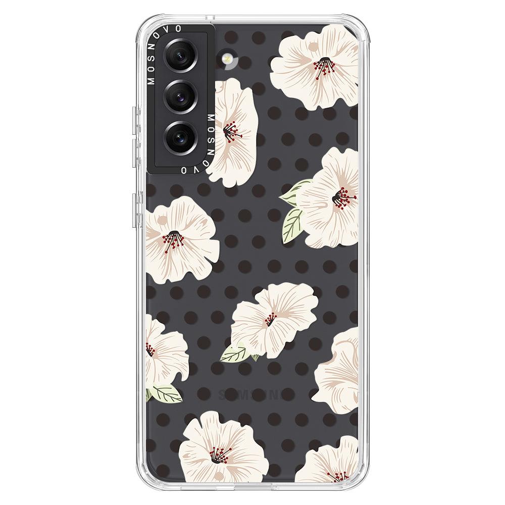 Vintage Hibiscus Flower Phone Case - Samsung Galaxy S21 FE Case - MOSNOVO