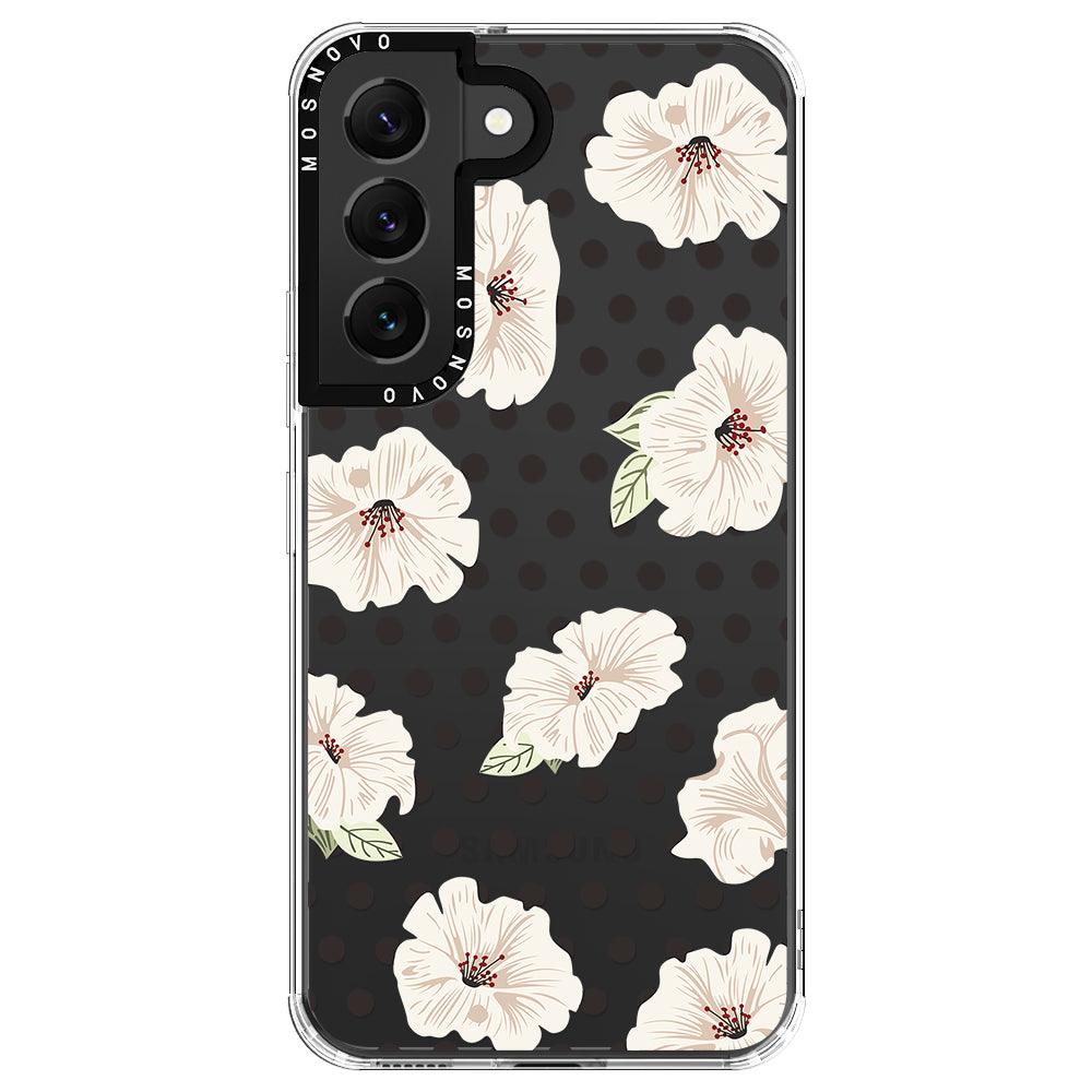 Vintage Hibiscus Flower Phone Case - Samsung Galaxy S22 Case - MOSNOVO