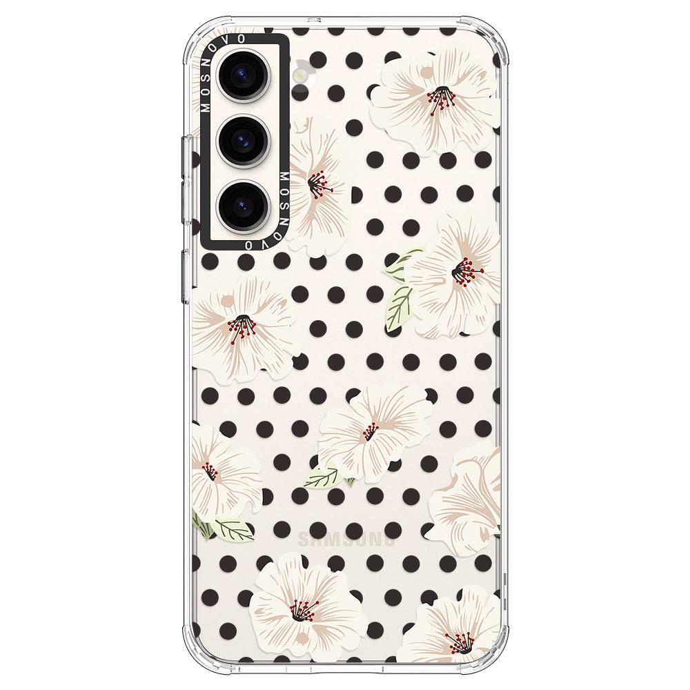 Vintage Hibiscus Flower Phone Case - Samsung Galaxy S23 Plus Case - MOSNOVO