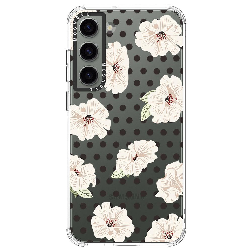 Vintage Hibiscus Flower Phone Case - Samsung Galaxy S23 Plus Case - MOSNOVO