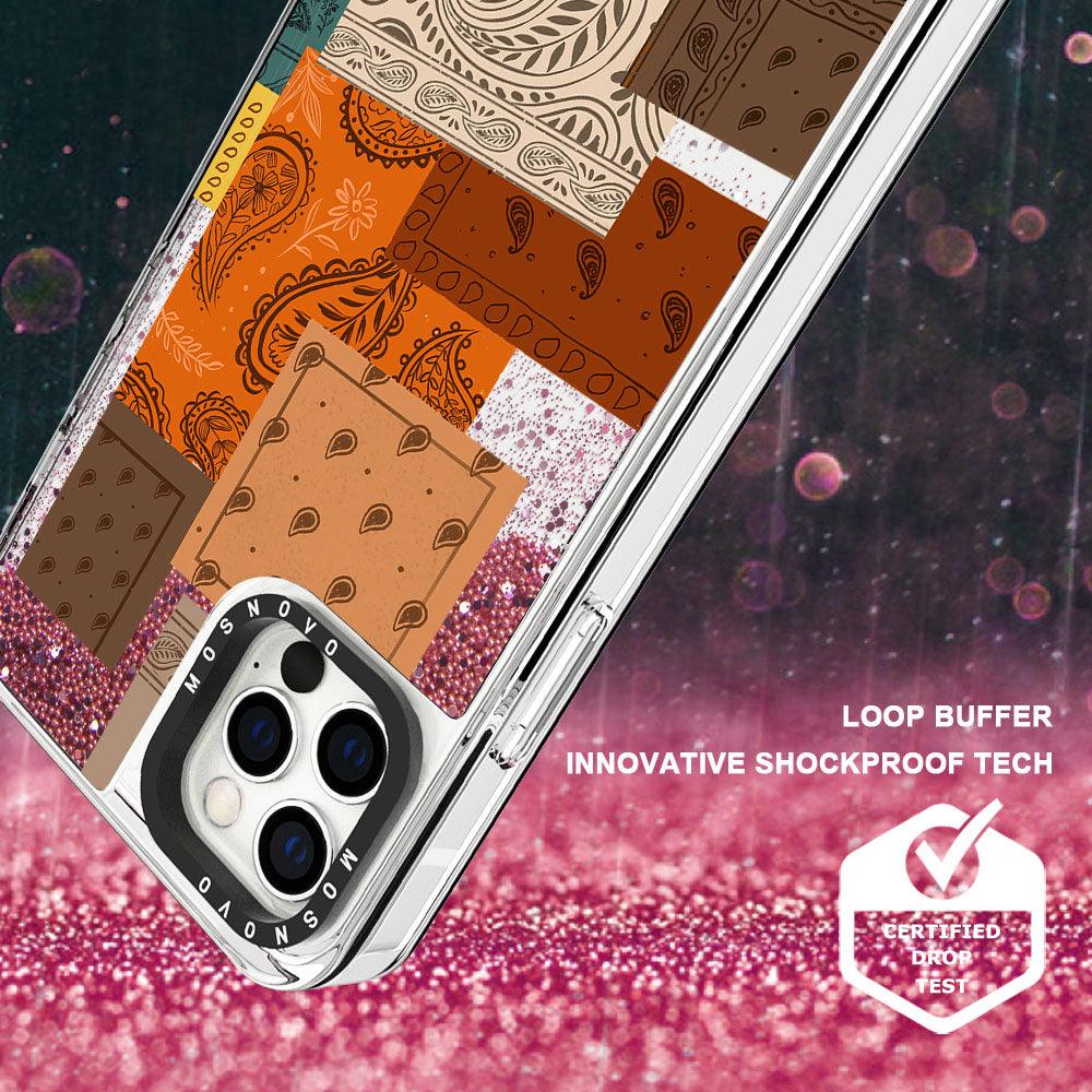 Vintage Paisley Glitter Phone Case - iPhone 12 Pro Case - MOSNOVO