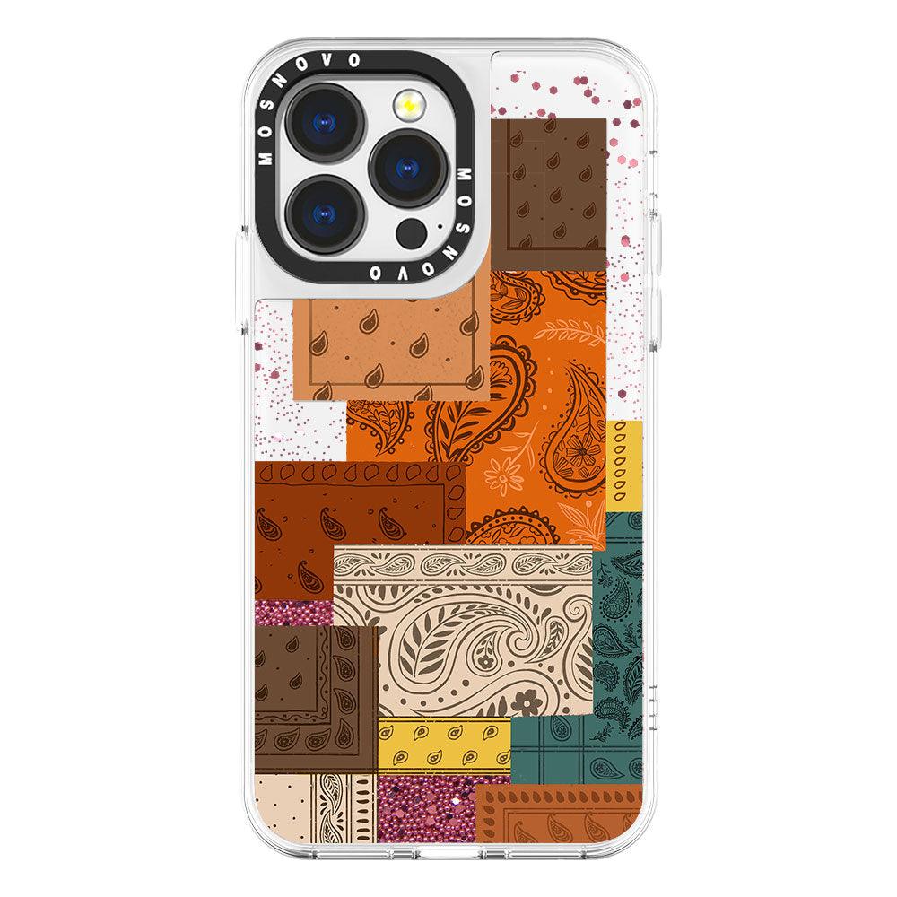 Vintage Paisley Glitter Phone Case - iPhone 13 Pro Case - MOSNOVO