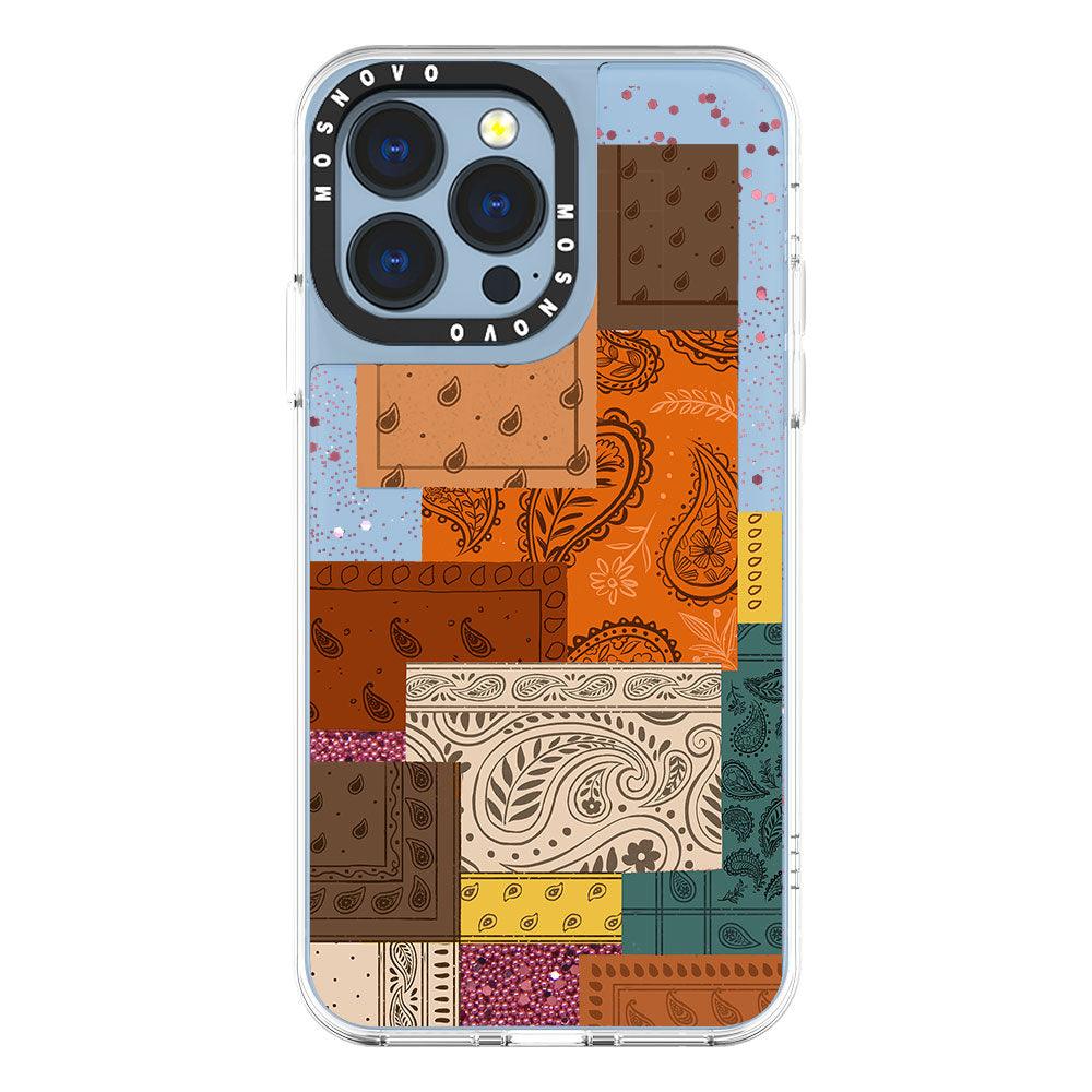 Vintage Paisley Glitter Phone Case - iPhone 13 Pro Case - MOSNOVO