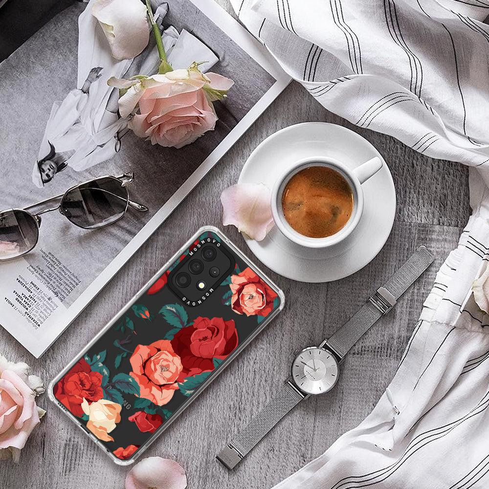 Vintage Red Rose Phone Case - Samsung Galaxy A52 & A52s Case - MOSNOVO