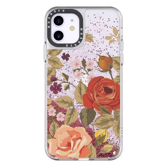 Vintage Roses Glitter Phone Case - iPhone 11 Case - MOSNOVO