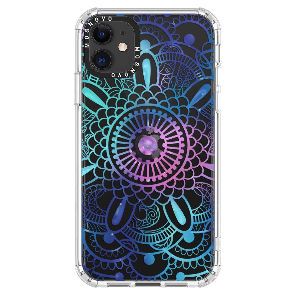 Violet Blue Mandala Phone Case - iPhone 11 Case - MOSNOVO
