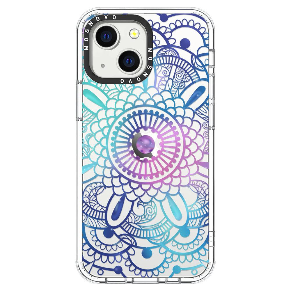Violet Blue Mandala Phone Case - iPhone 13 Case - MOSNOVO