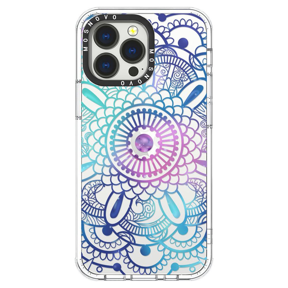 Violet Blue Mandala Phone Case - iPhone 13 Pro Case - MOSNOVO
