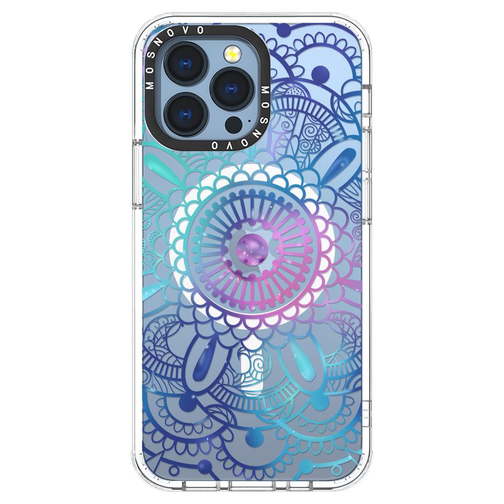 Violet Blue Mandala Phone Case - iPhone 13 Pro Case - MOSNOVO