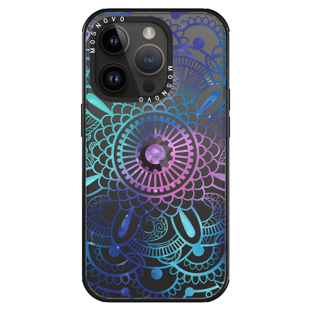 Violet Blue Mandala Phone Case - iPhone 14 Pro Case - MOSNOVO