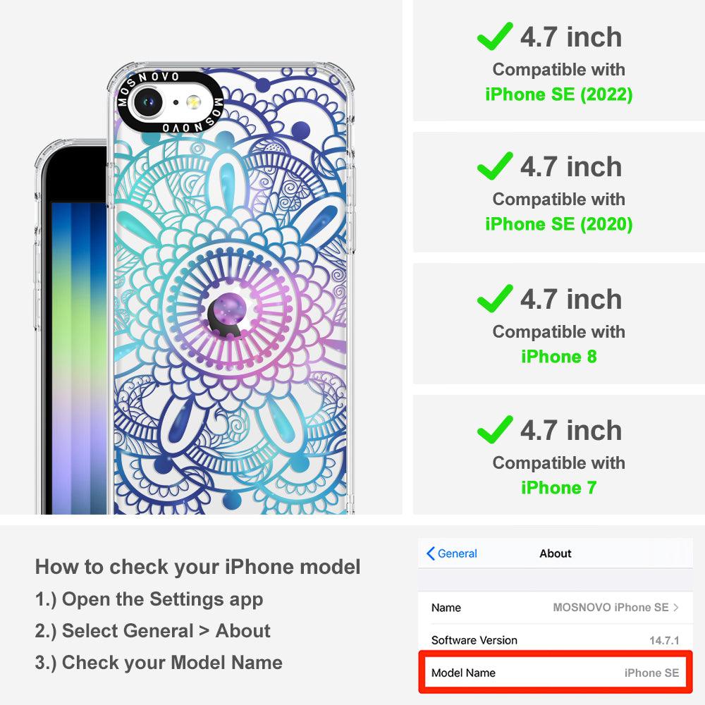 Violet Blue Mandala Phone Case - iPhone 7 Case - MOSNOVO