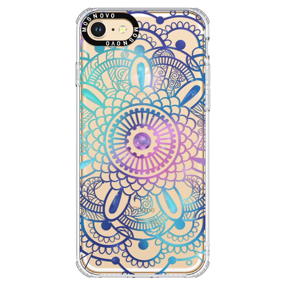 Violet Blue Mandala Phone Case - iPhone 8 Case - MOSNOVO
