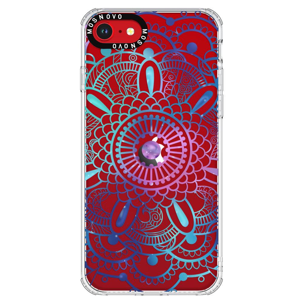 Violet Blue Mandala Phone Case - iPhone SE 2020 Case - MOSNOVO