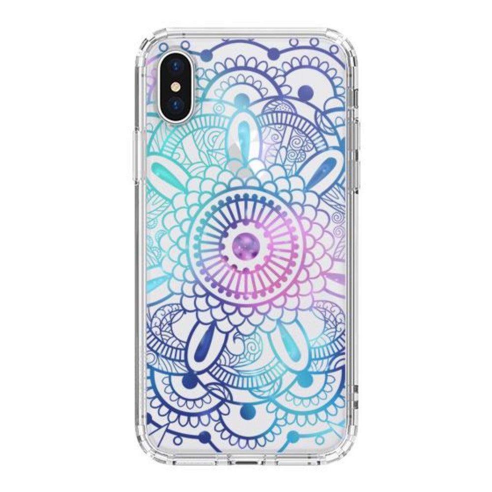 Violet Blue Mandala Phone Case - iPhone X Case - MOSNOVO