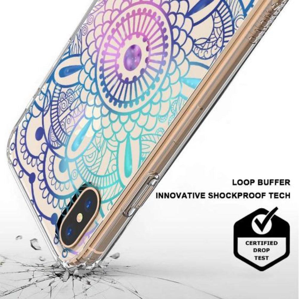 Violet Blue Mandala Phone Case - iPhone X Case - MOSNOVO