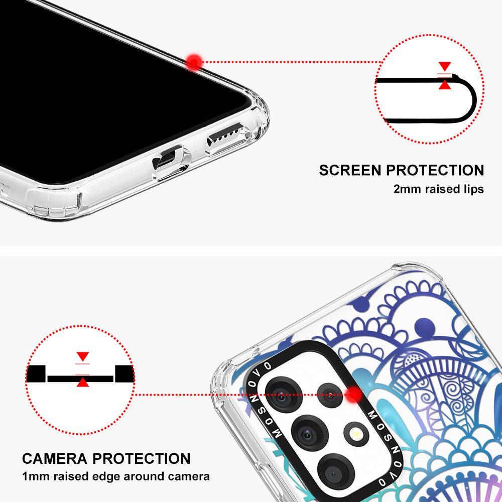 Violet Blue Mandala Phone Case - Samsung Galaxy A53 Case - MOSNOVO