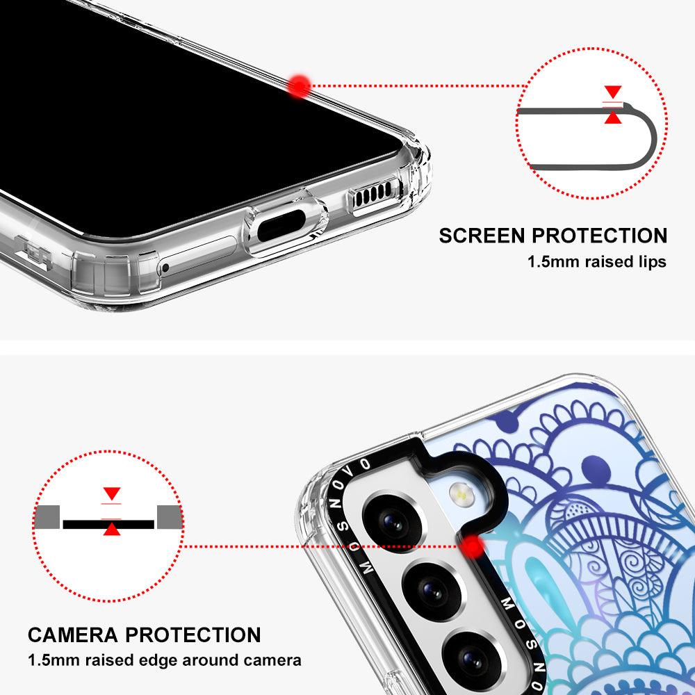 Violet Blue Mandala Phone Case - Samsung Galaxy S22 Case - MOSNOVO