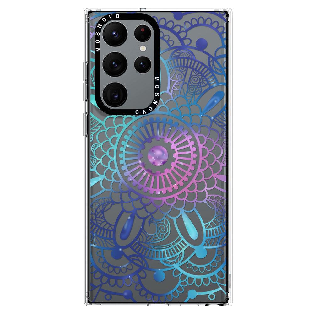 Violet Blue Mandala Phone Case - Samsung Galaxy S22 Ultra Case - MOSNOVO
