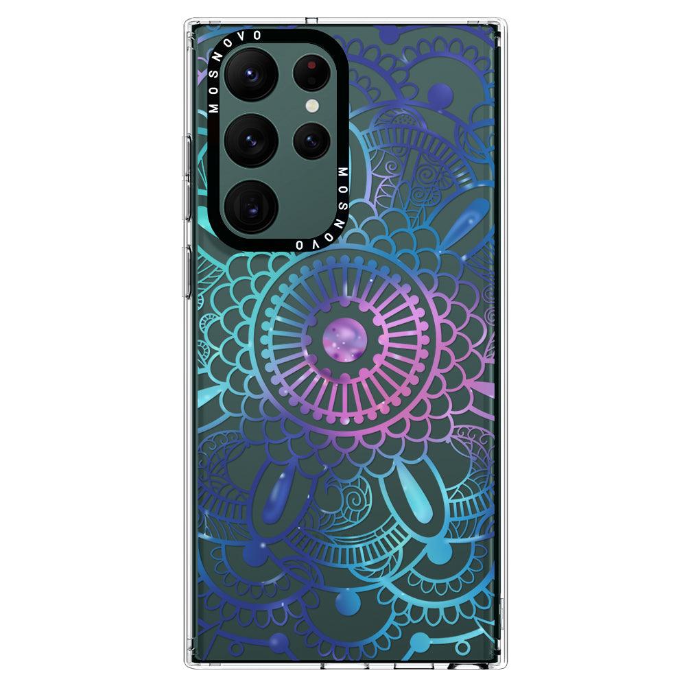 Violet Blue Mandala Phone Case - Samsung Galaxy S22 Ultra Case - MOSNOVO