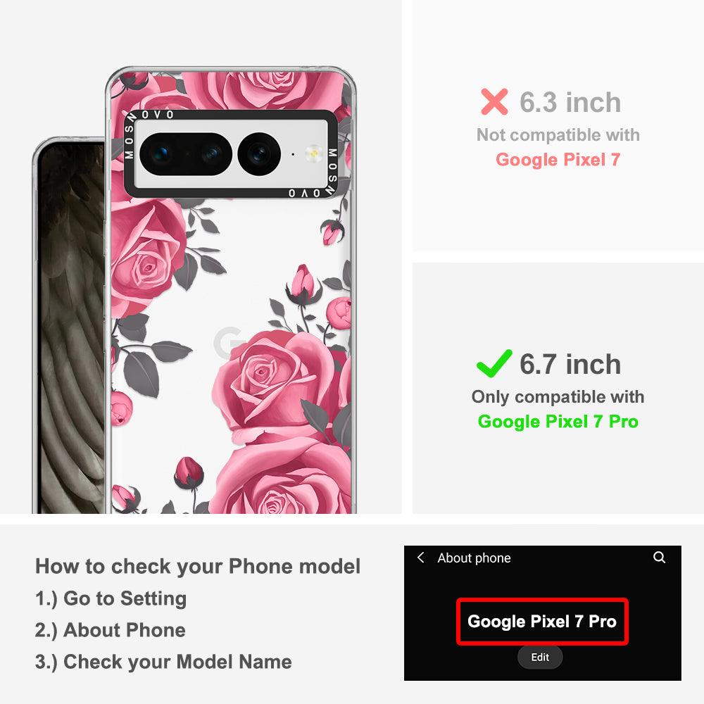 Viva Magenta Flower Phone Case - Google Pixel 7 Pro Case - MOSNOVO
