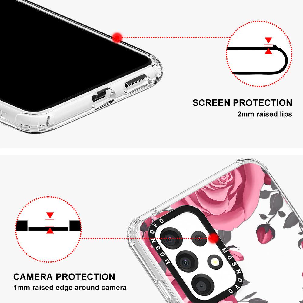 Viva Magenta Flower Phone Case - Samsung Galaxy A53 Case - MOSNOVO
