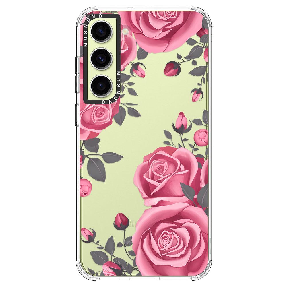 Viva Magenta Flower Phone Case - Samsung Galaxy S23 Case - MOSNOVO