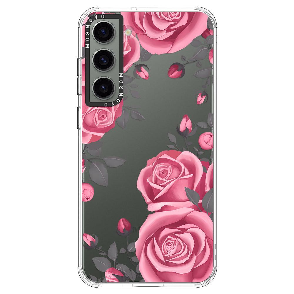 Viva Magenta Flower Phone Case - Samsung Galaxy S23 Case - MOSNOVO
