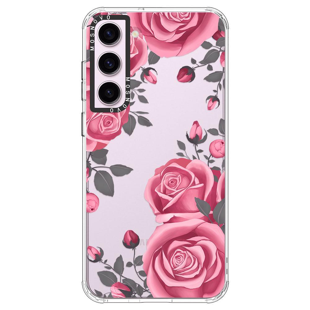 Viva Magenta Flower Phone Case - Samsung Galaxy S23 Plus Case - MOSNOVO