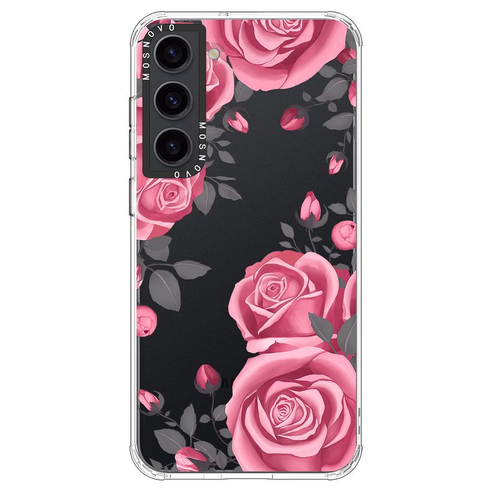 Viva Magenta Flower Phone Case - Samsung Galaxy S23 Plus Case - MOSNOVO