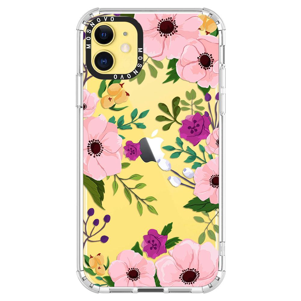 Watercolor Floral Phone Case - iPhone 11 Case - MOSNOVO
