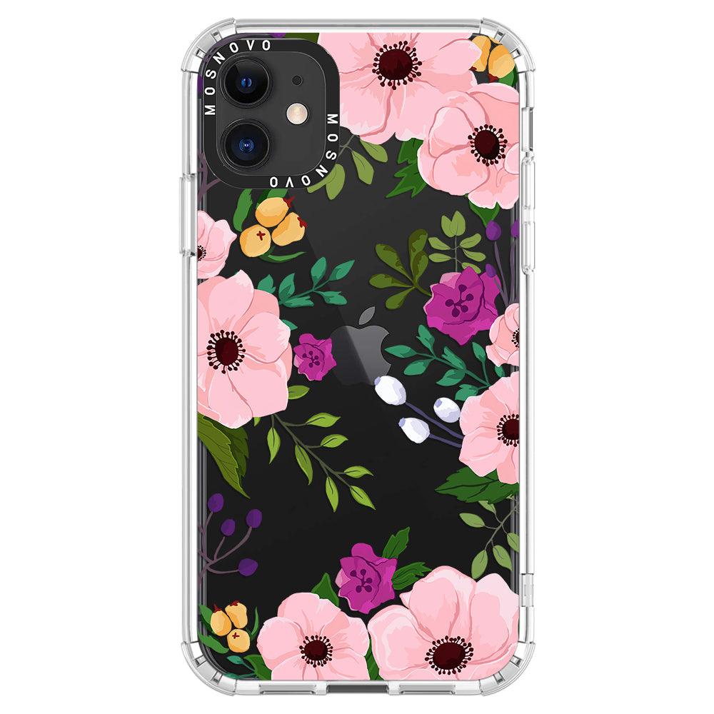 Watercolor Floral Phone Case - iPhone 11 Case - MOSNOVO
