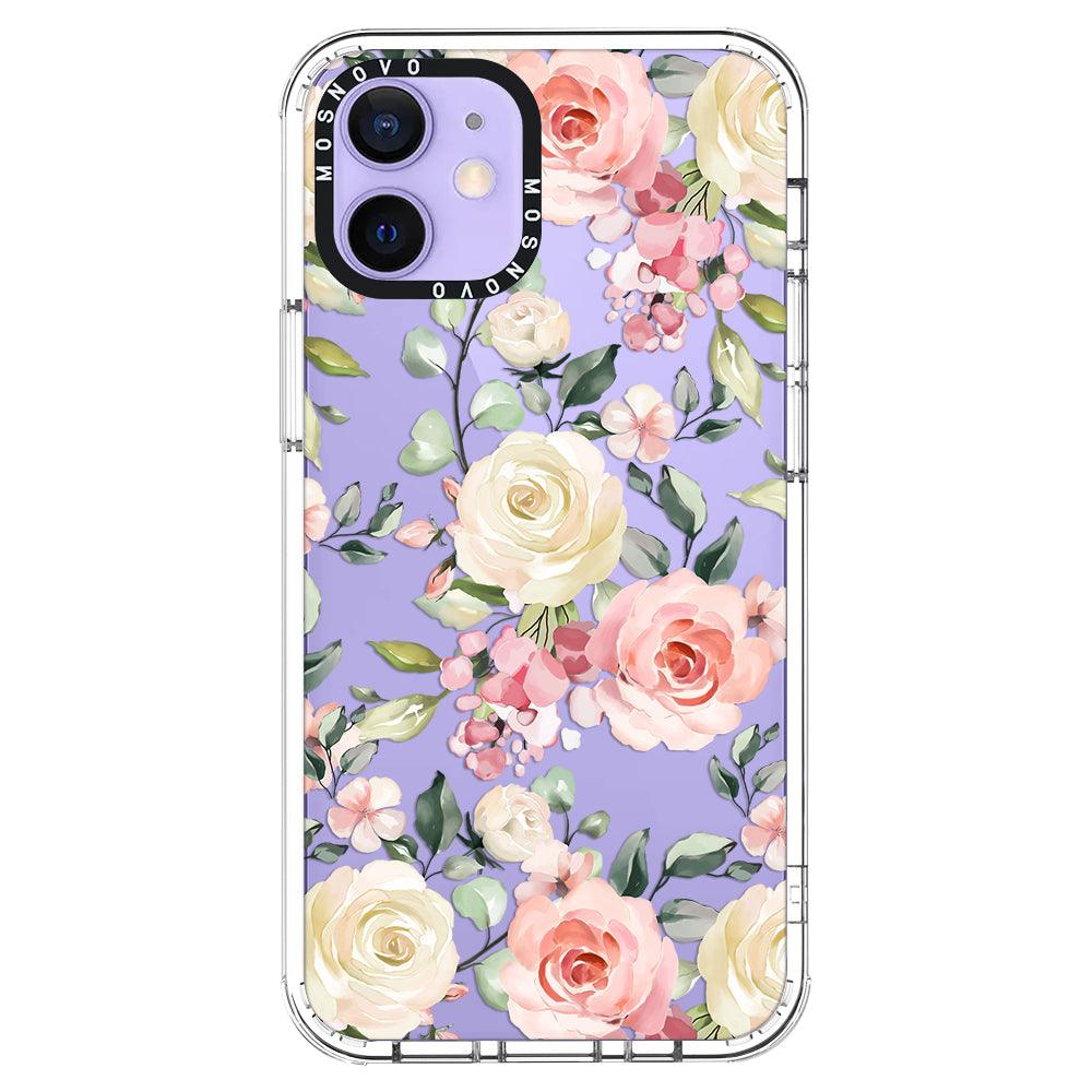 Watercolor Flower Floral Phone Case - iPhone 12 Case - MOSNOVO