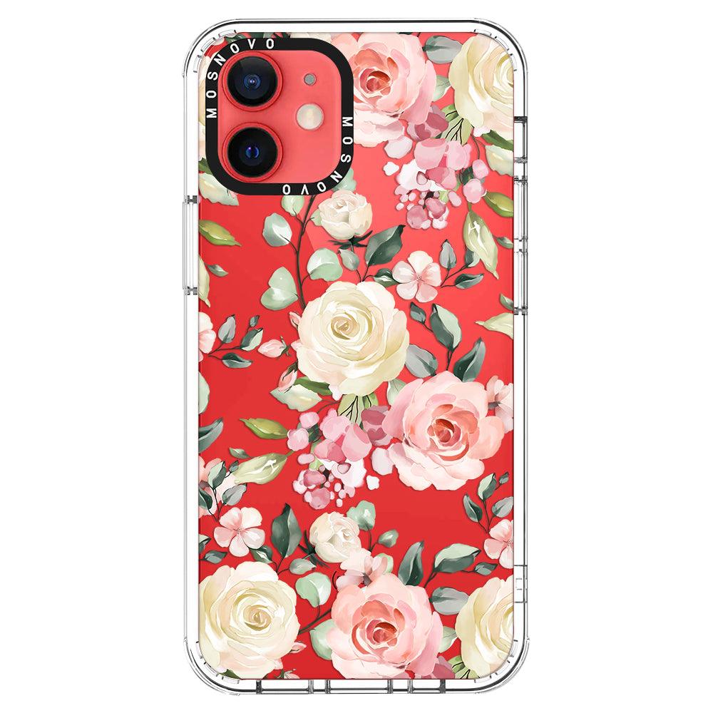 Watercolor Floral Phone Case - iPhone 12 Mini Case - MOSNOVO