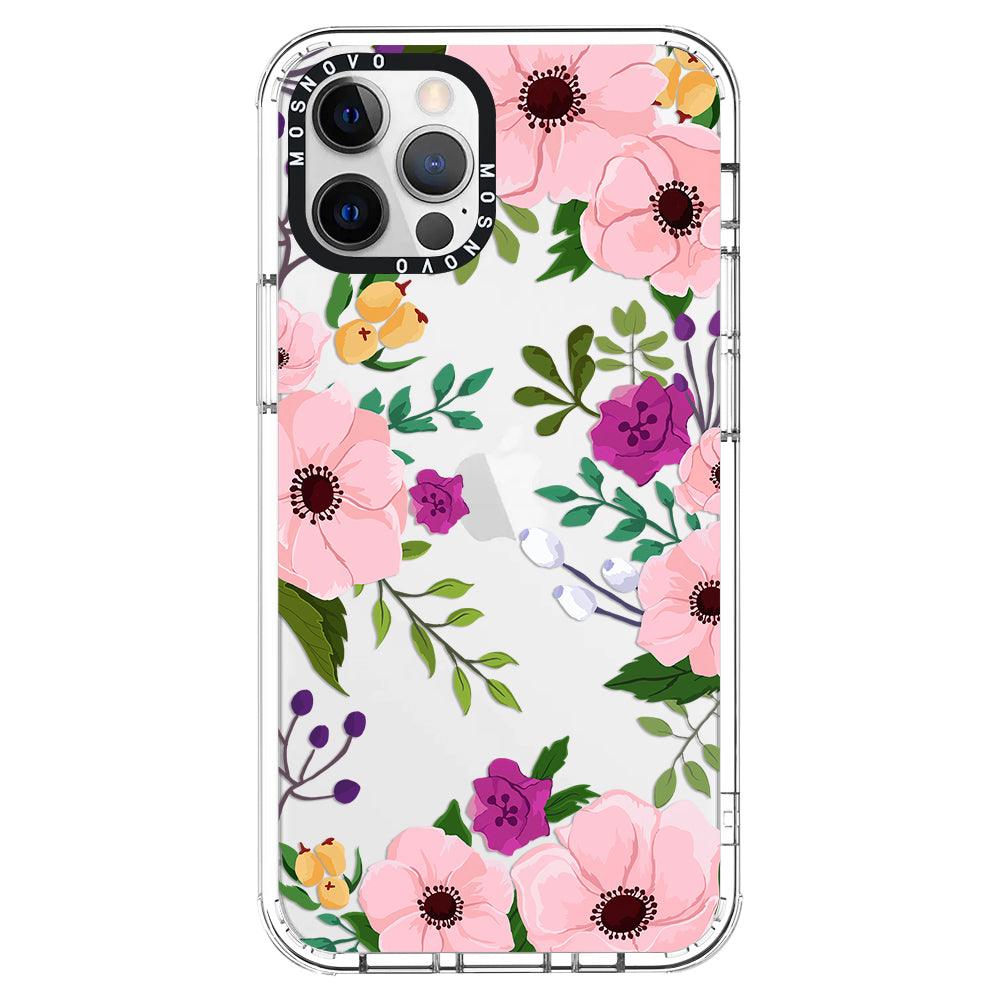 Watercolor Floral Phone Case - iPhone 12 Pro Case - MOSNOVO