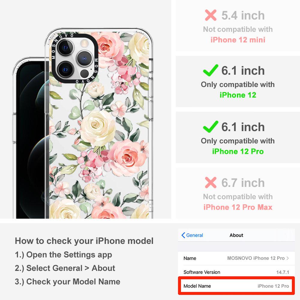 Watercolor Flower Floral Phone Case - iPhone 12 Pro Case - MOSNOVO