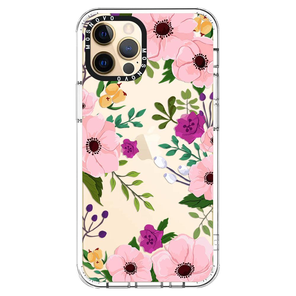 Watercolor Floral Phone Case - iPhone 12 Pro Max Case - MOSNOVO