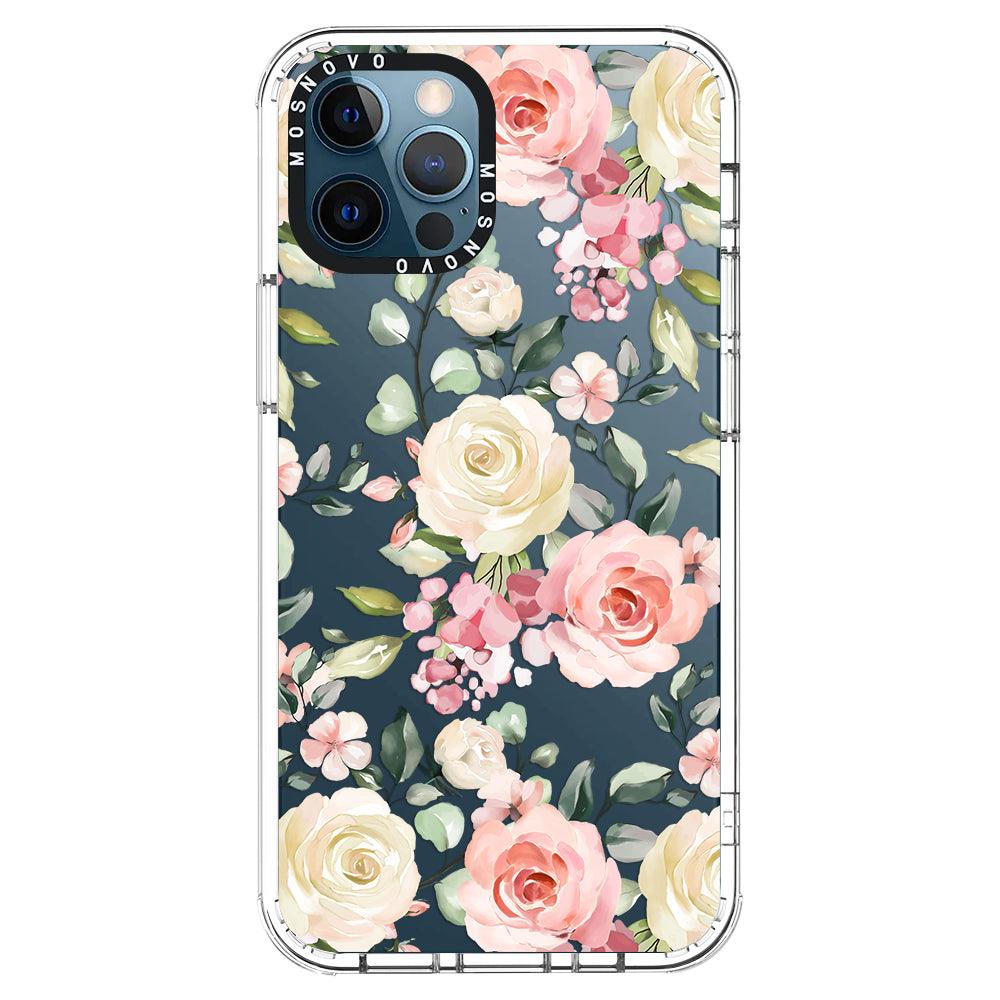 Watercolor Flower Floral Phone Case - iPhone 12 Pro Max Case - MOSNOVO