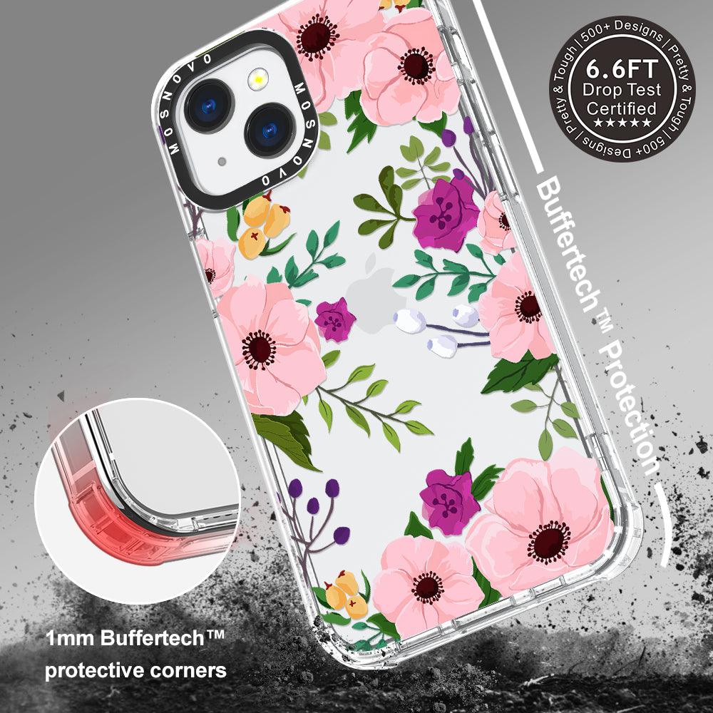Watercolor Floral Phone Case - iPhone 13 Mini Case - MOSNOVO